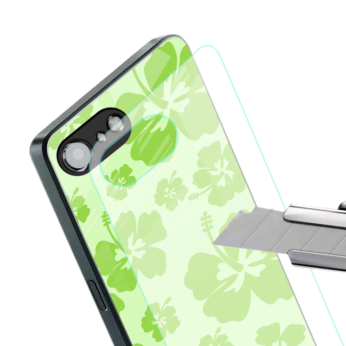 Wildflower Green stylish phone case for iphone 17e | glossy glass and slim fit