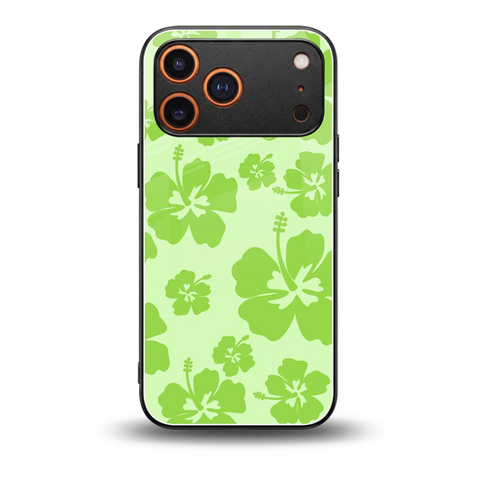 Wildflower Green back phone cover | glass case for iphone 17 pro max