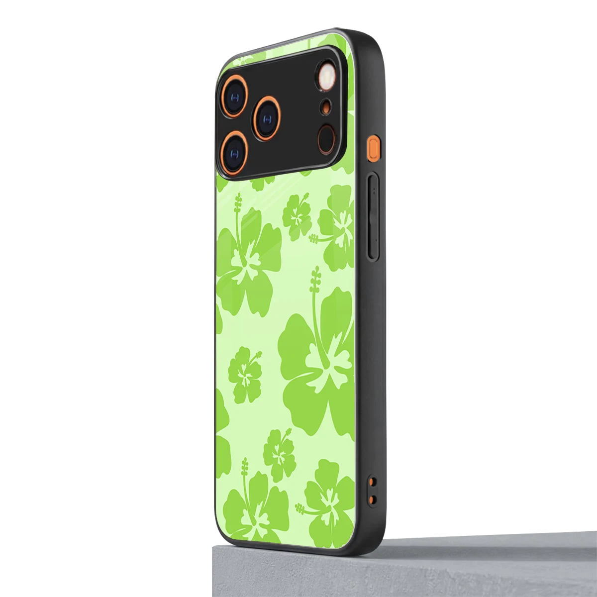Wildflower Green iphone 17 pro mobile cover | shockproof glass phone case