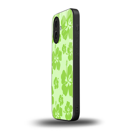 Wildflower Green iphone 17 mobile cover | shockproof glass phone case