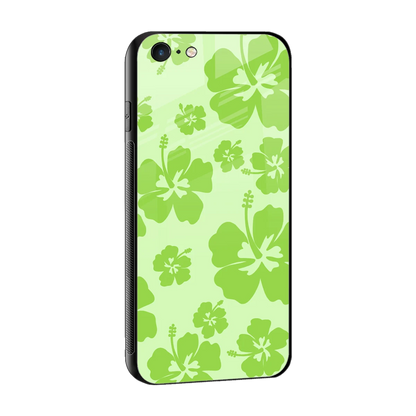Wildflower Green sleek iphone 6 cover with tempered glass back and TPU edges