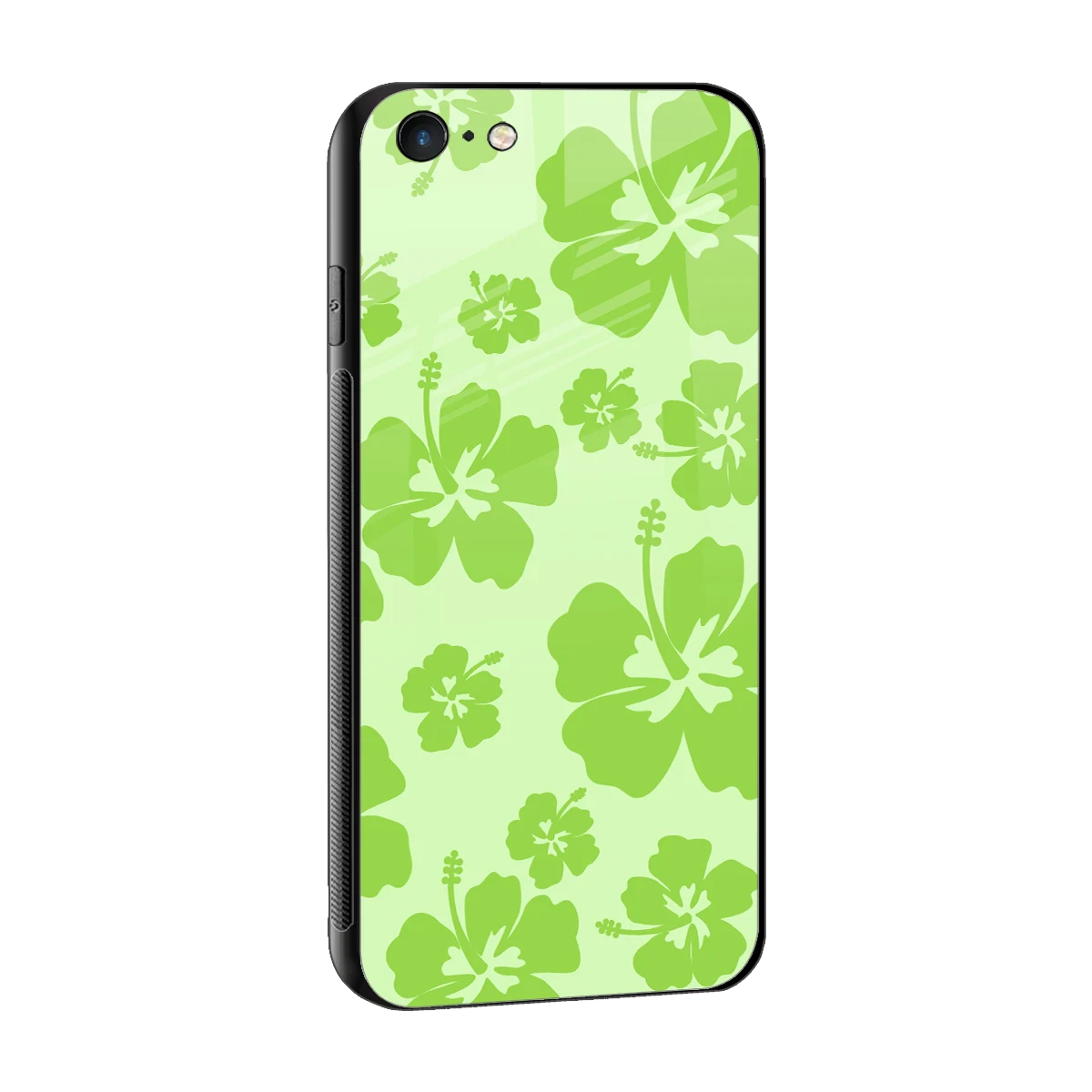 Wildflower Green sleek iphone 6s cover with tempered glass back and TPU edges