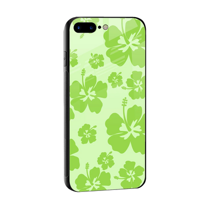 Wildflower Green sleek iphone 8 plus cover with tempered glass back and TPU edges