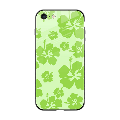 Wildflower Green back phone cover | glass case for iphone 7