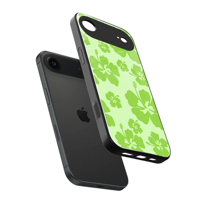 Wildflower Green sleek iphone air cover with tempered glass back and TPU edges