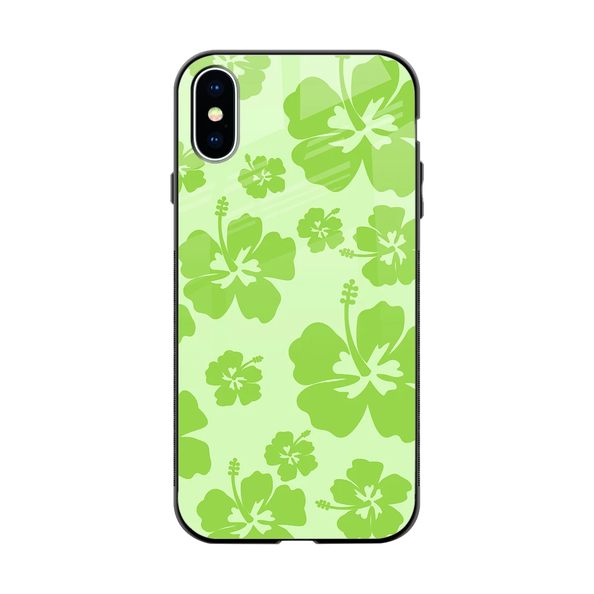 Wildflower Green back phone cover | glass case for iphone x