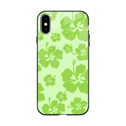 Wildflower Green back phone cover | glass case for iphone x