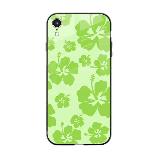 Wildflower Green back phone cover | glass case for iphone xr