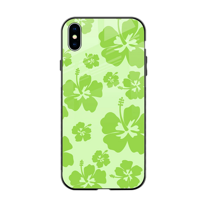 Wildflower Green back phone cover | glass case for iphone xs max