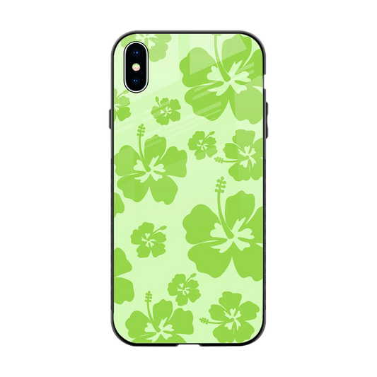 Wildflower Green back phone cover | glass case for iphone xs max