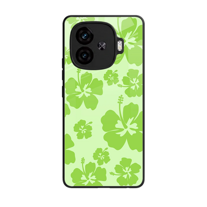Wildflower Green back phone cover | glass case for iqoo neo 10r 5g