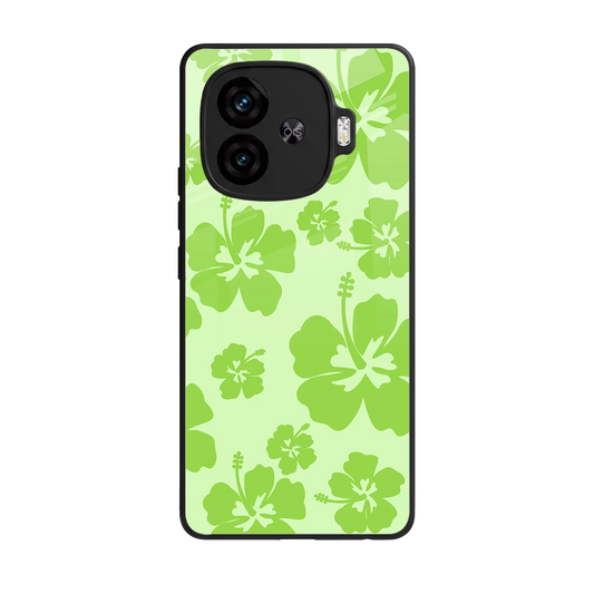 Wildflower Green back phone cover | glass case for iqoo neo 10r 5g