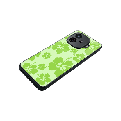 Wildflower Green stylish phone case for iqoo neo 10r 5g | glossy glass and slim fit