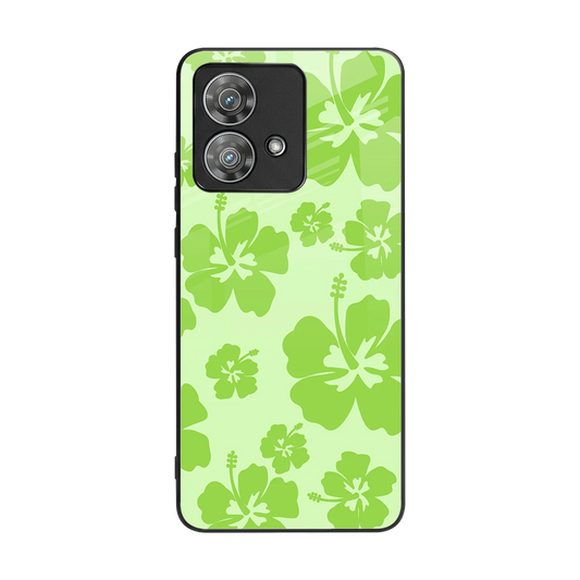 Wildflower Green back phone cover | glass case for motorola edge 40 neo 5g