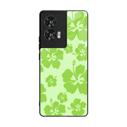 Wildflower Green back phone cover | glass case for motorola edge 50 fusion