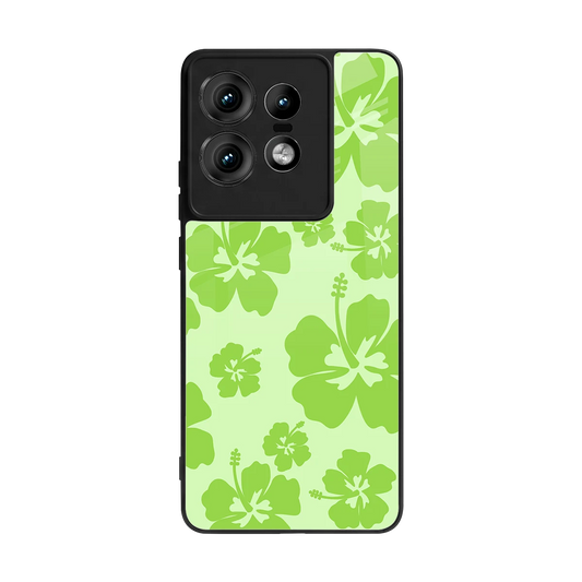Wildflower Green back phone cover | glass case for motorola edge 50 pro