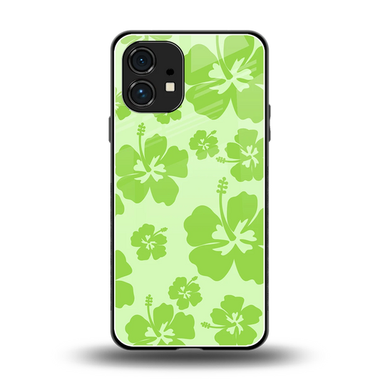 Wildflower Green back phone cover | glass case for nothing phone 1