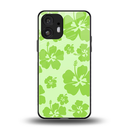 Wildflower Green back phone cover | glass case for nothing phone 2