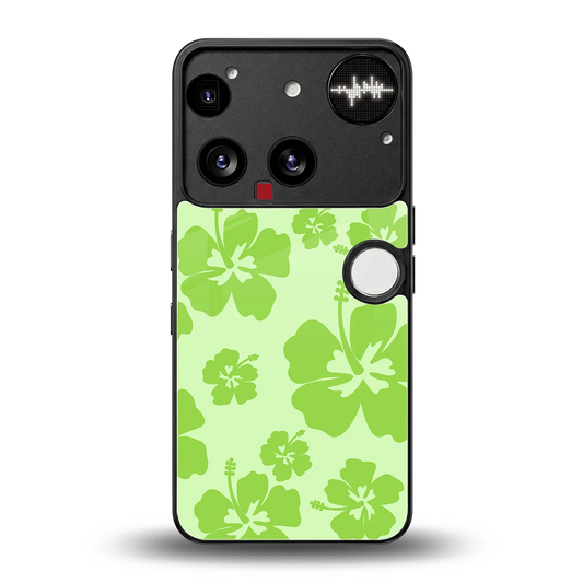 Wildflower Green back phone cover | glass case for nothing phone 3