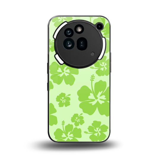 Wildflower Green back phone cover | glass case for nothing phone 3a pro