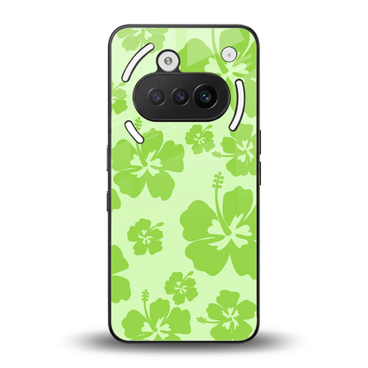 Wildflower Green back phone cover | glass case for nothing phone 3a