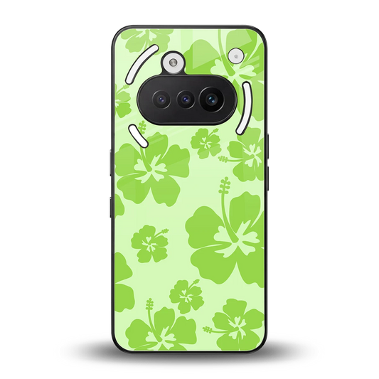 Wildflower Green back phone cover | glass case for nothing phone 3a