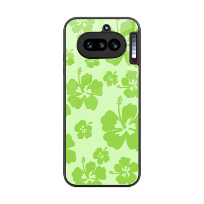 Wildflower Green back phone cover | glass case for nothing phone 4a