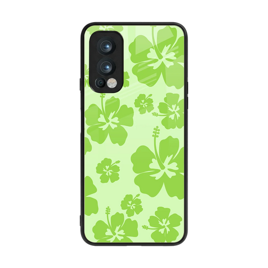 Wildflower Green back phone cover | glass case for oneplus nord 2