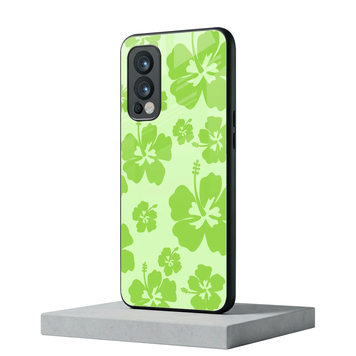 Wildflower Green oneplus nord 2 mobile cover | shockproof glass phone case