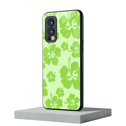Wildflower Green oneplus nord 2 mobile cover | shockproof glass phone case