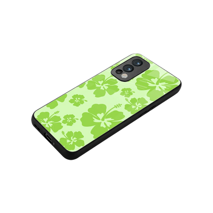 Wildflower Green stylish phone case for oneplus nord 2 | glossy glass and slim fit