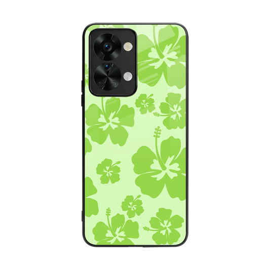 Wildflower Green back phone cover | glass case for oneplus nord 2t
