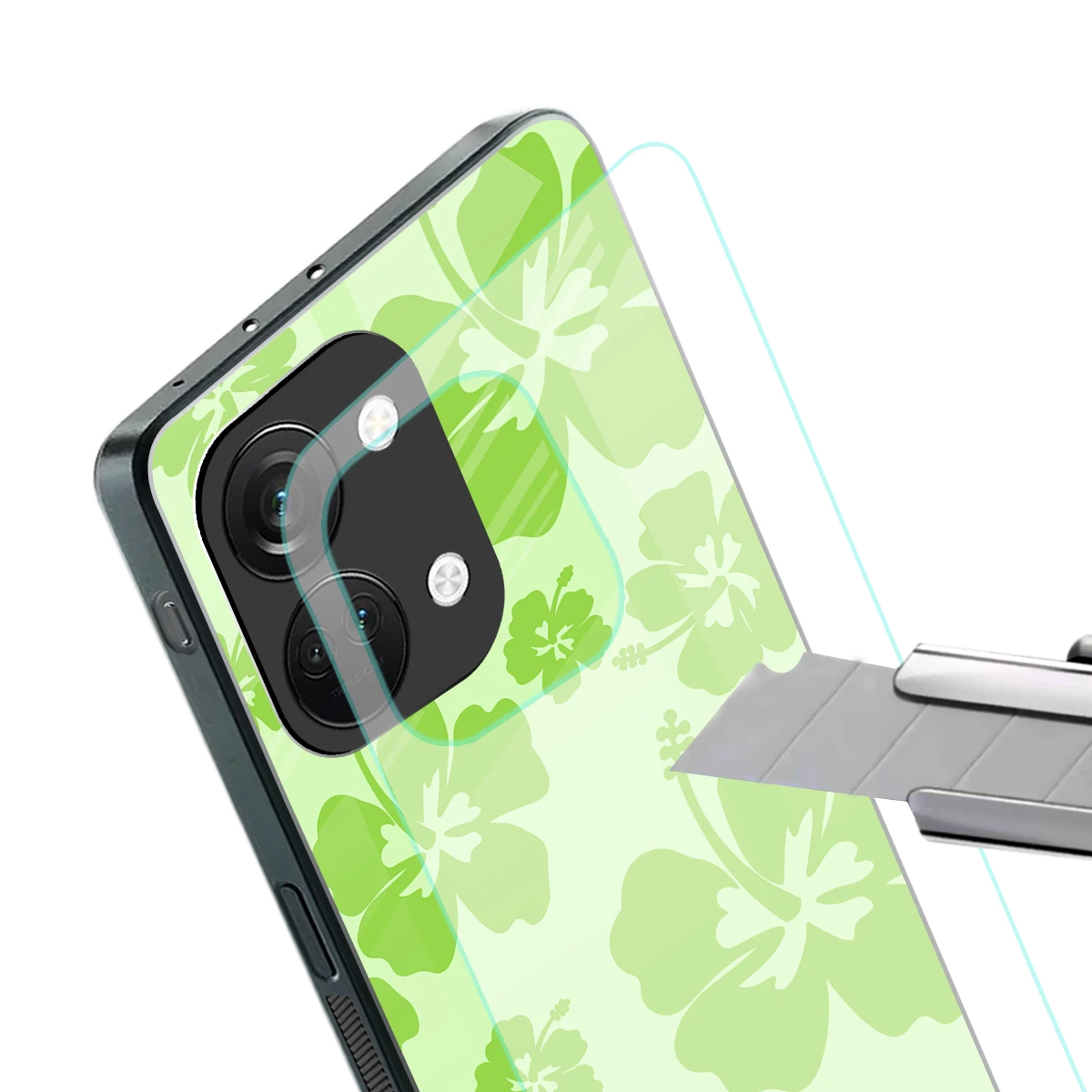 Wildflower Green stylish phone case for oneplus nord 3 | glossy glass and slim fit