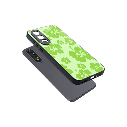 Wildflower Green sleek oneplus nord 5 cover with tempered glass back and TPU edges