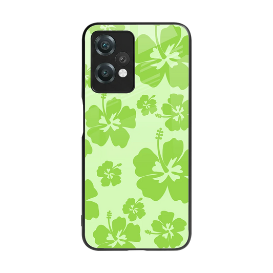 Wildflower Green back phone cover | glass case for oneplus nord ce 2 lite