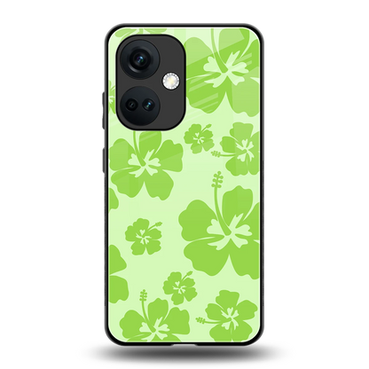 Wildflower Green back phone cover | glass case for oneplus nord ce 3