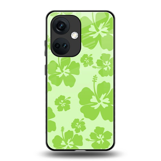 Wildflower Green back phone cover | glass case for oneplus nord ce 3