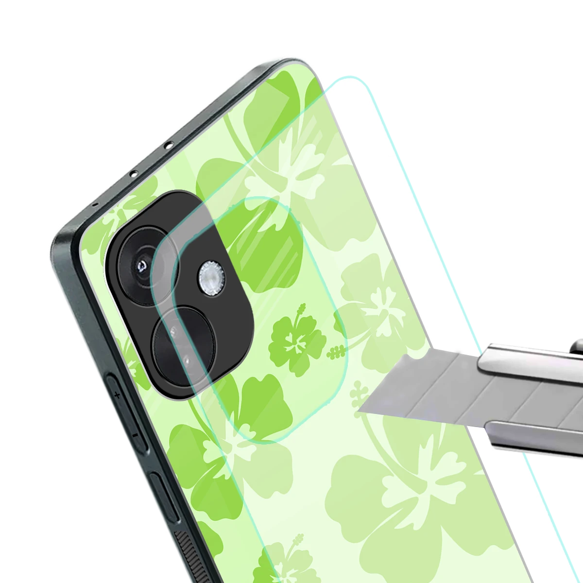 Wildflower Green stylish phone case for oneplus nord ce 3 | glossy glass and slim fit