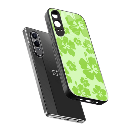 Wildflower Green sleek oneplus nord ce 4 lite cover with tempered glass back and TPU edges
