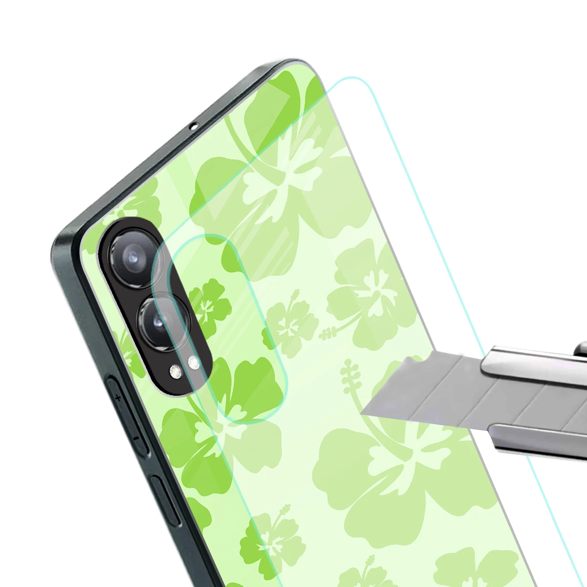 Wildflower Green stylish phone case for oneplus nord ce 4 lite | glossy glass and slim fit