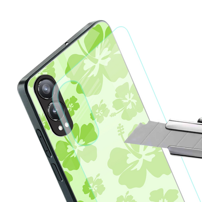 Wildflower Green stylish phone case for oneplus nord ce 4 lite | glossy glass and slim fit