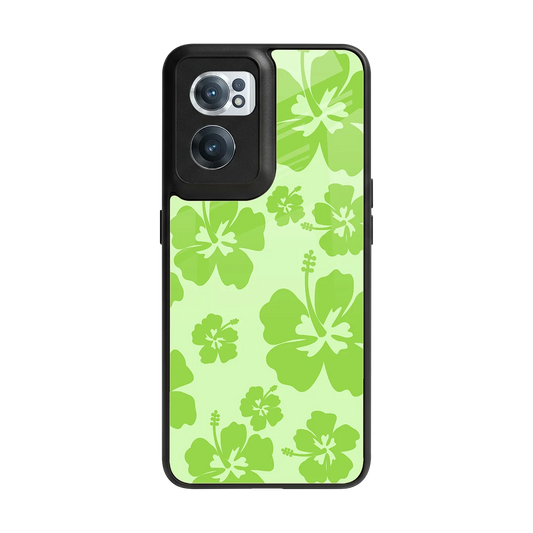 Wildflower Green back phone cover | glass case for oneplus nord ce 2