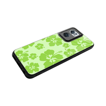 Wildflower Green stylish phone case for oneplus nord ce 2 | glossy glass and slim fit