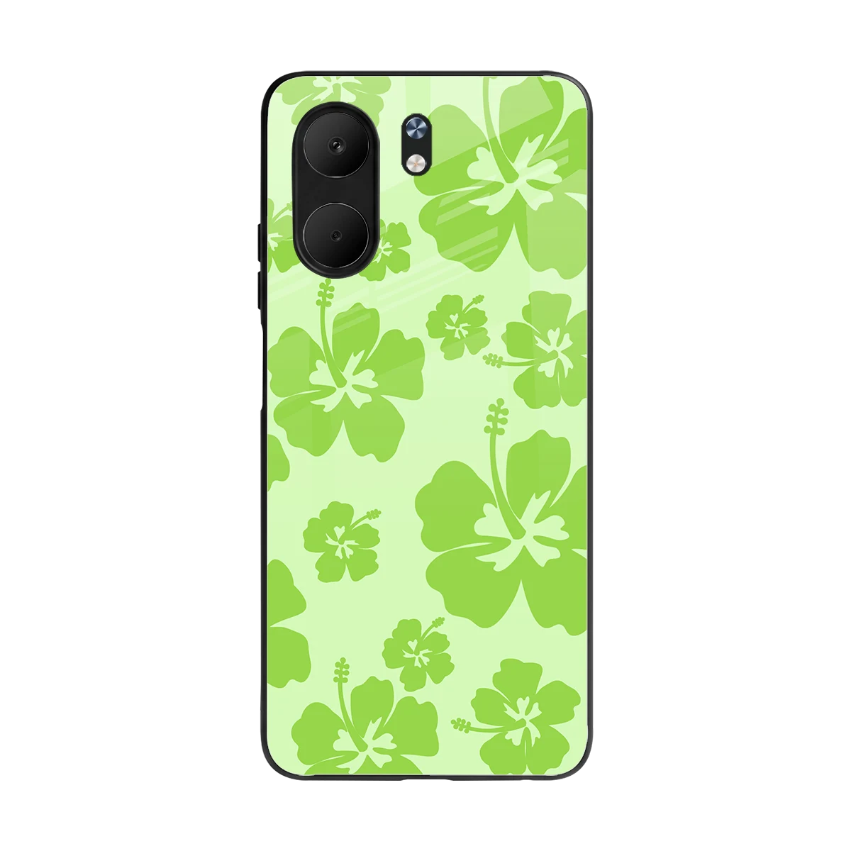 Wildflower Green back phone cover | glass case for oppo a5x 5g