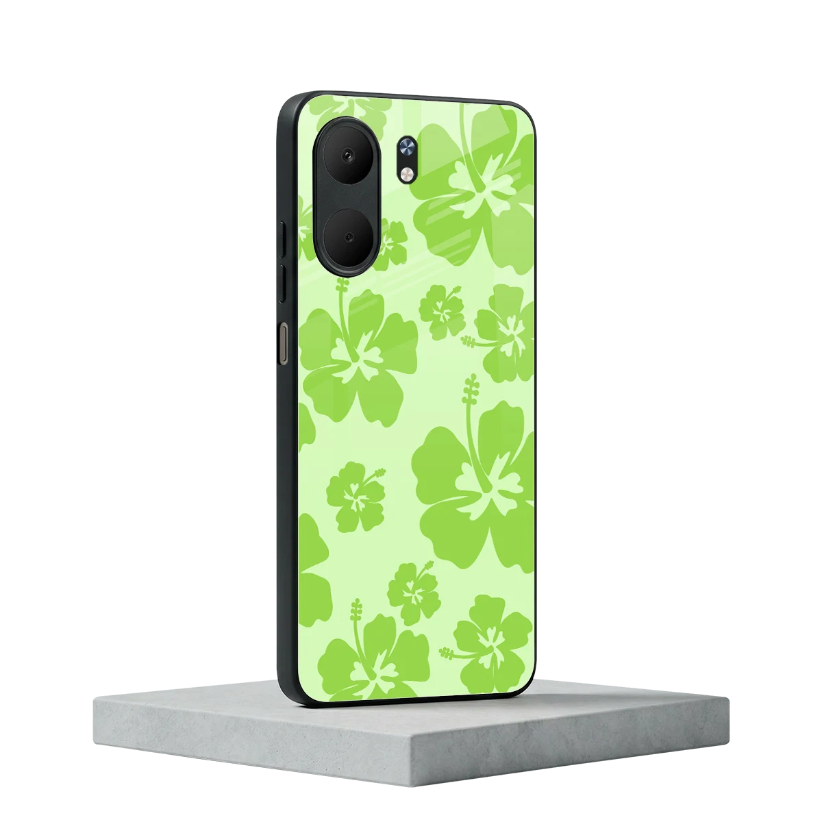 Wildflower Green oppo a5x 5g mobile cover | shockproof glass phone case