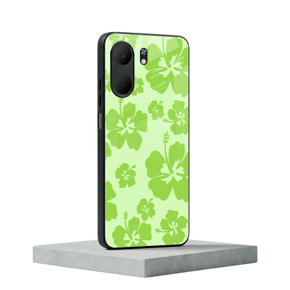 Wildflower Green oppo a5x 5g mobile cover | shockproof glass phone case