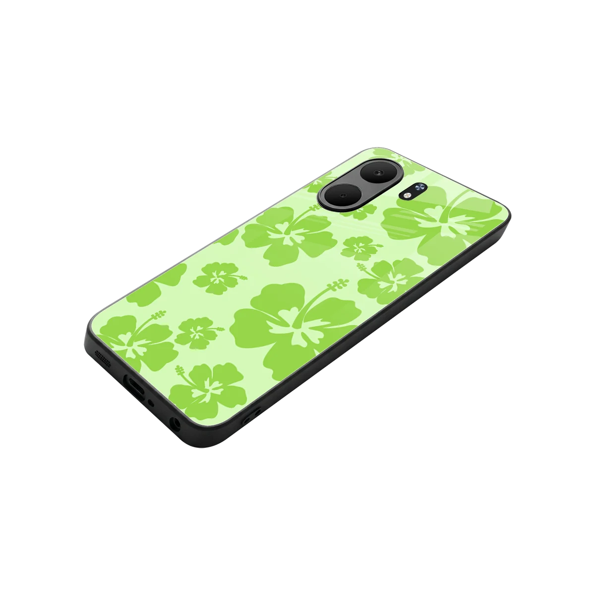 Wildflower Green stylish phone case for oppo a5x 5g | glossy glass and slim fit