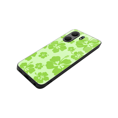 Wildflower Green stylish phone case for oppo a5x 5g | glossy glass and slim fit
