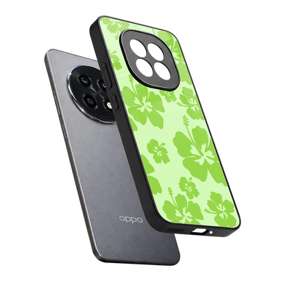 Wildflower Green sleek oppo f29 pro 5g cover with tempered glass back and TPU edges