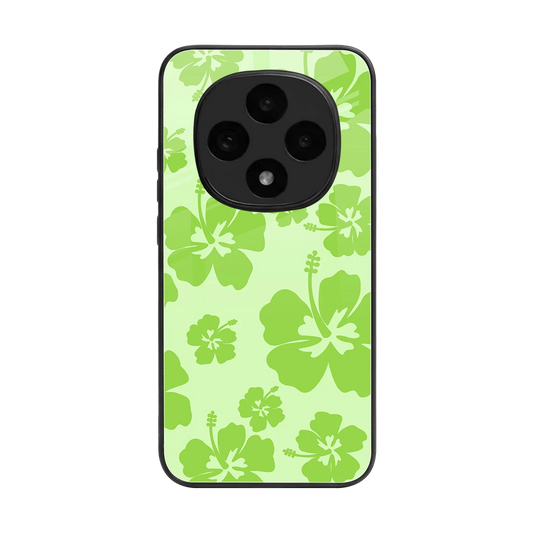 Wildflower Green back phone cover | glass case for oppo f31 pro 5g